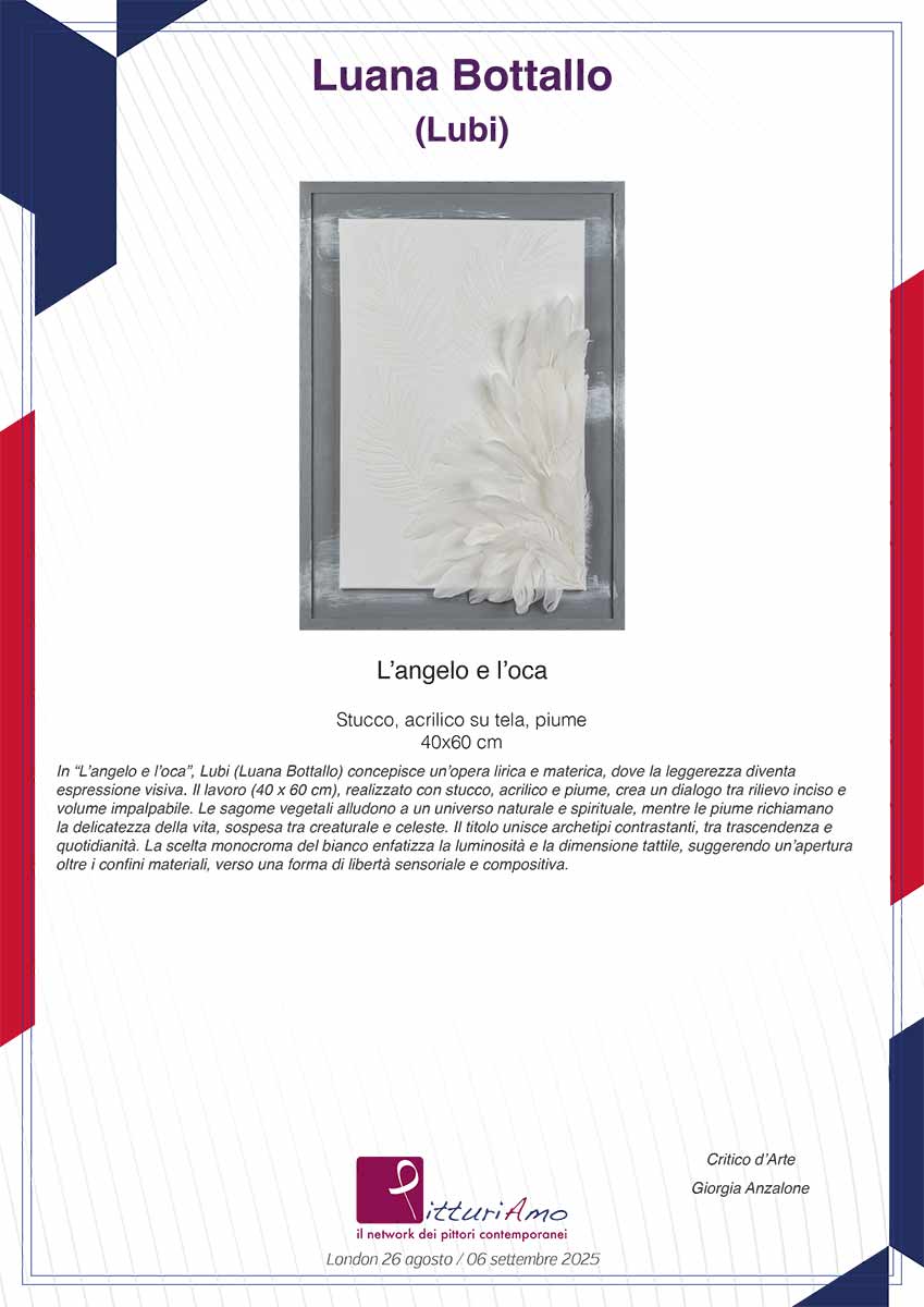 Vendita online opera dal titolo 'L’Angelo e l’Oca' realizzata dall'artista contemporanea Luana Bottallo, in arte LuBi